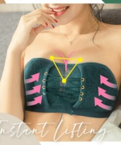 Push up grudnjak s čipkastim bandeau vezicama